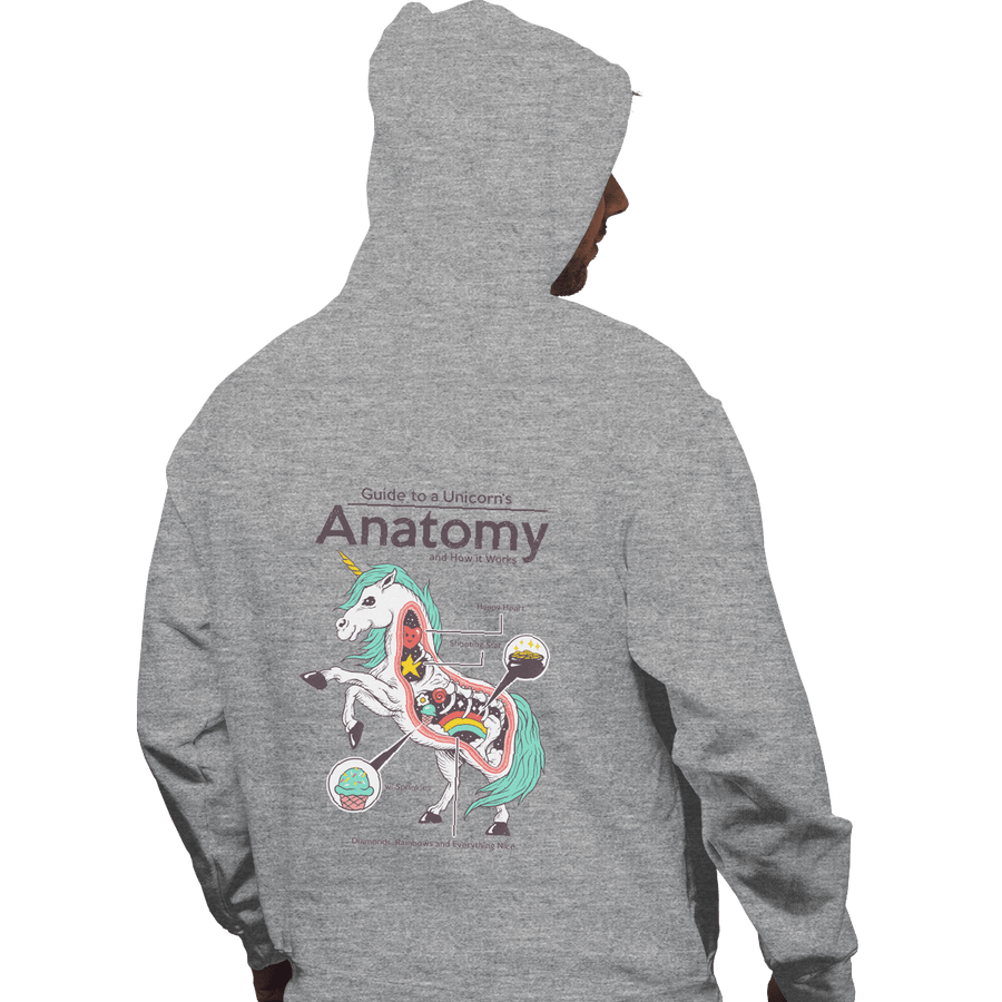 Shirts Pullover Hoodies, Unisex / Small / Sports Grey Anatomy Of A Unicorn