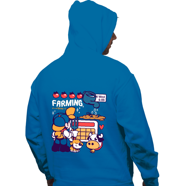 Shirts Pullover Hoodies, Unisex / Small / Sapphire Farmer Days