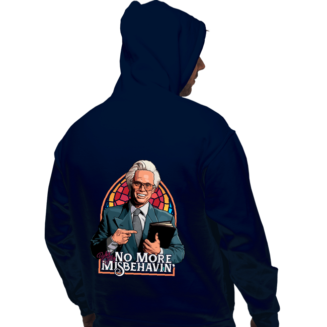 Daily_Deal_Shirts Pullover Hoodies, Unisex / Small / Navy No More Misbehavin'