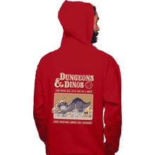 Load image into Gallery viewer, Daily_Deal_Shirts Pullover Hoodies, Unisex / Small / Red Dungeons And Dinos
