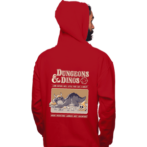 Daily_Deal_Shirts Pullover Hoodies, Unisex / Small / Red Dungeons And Dinos