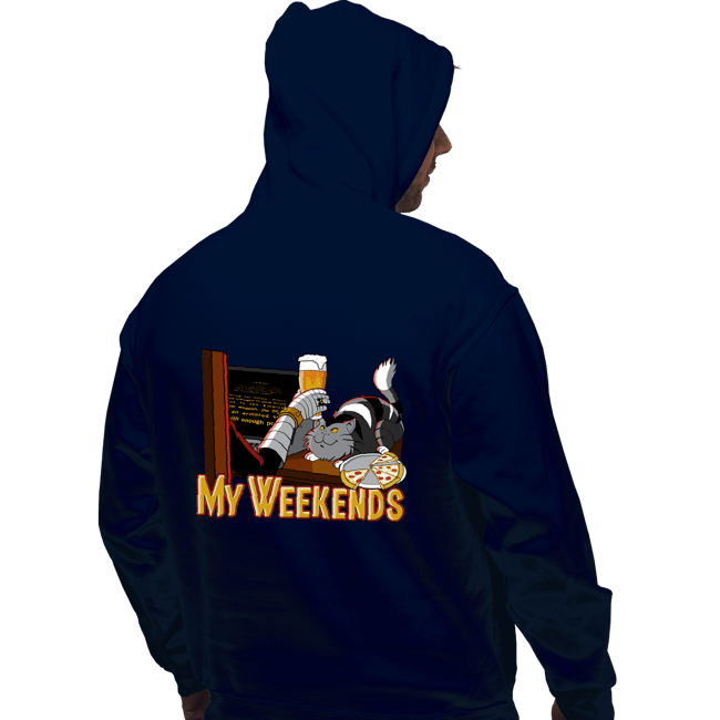 Daily_Deal_Shirts Pullover Hoodies, Unisex / Small / Navy My Weekends