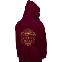 Load image into Gallery viewer, Shirts Pullover Hoodies, Unisex / Small / Maroon Golden Hall Pilsner
