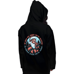 Daily_Deal_Shirts Pullover Hoodies, Unisex / Small / Black Nightmare Santa