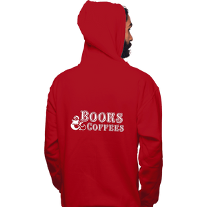 Secret_Shirts Pullover Hoodies, Unisex / Small / Red Books & Coffee