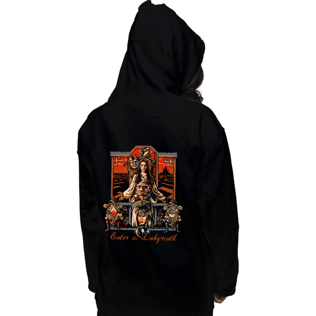Daily_Deal_Shirts Pullover Hoodies, Unisex / Small / Black Enter The Labyrinth 80s