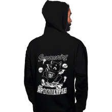 Load image into Gallery viewer, Shirts Pullover Hoodies, Unisex / Small / Black Apocalypse Cat
