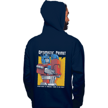 Load image into Gallery viewer, Shirts Pullover Hoodies, Unisex / Small / Navy Optimistic Prime
