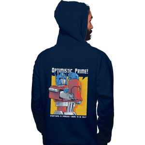 Shirts Pullover Hoodies, Unisex / Small / Navy Optimistic Prime
