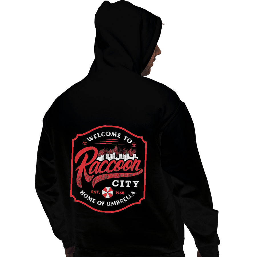 Shirts Zippered Hoodies, Unisex / Small / Black Raccoon City