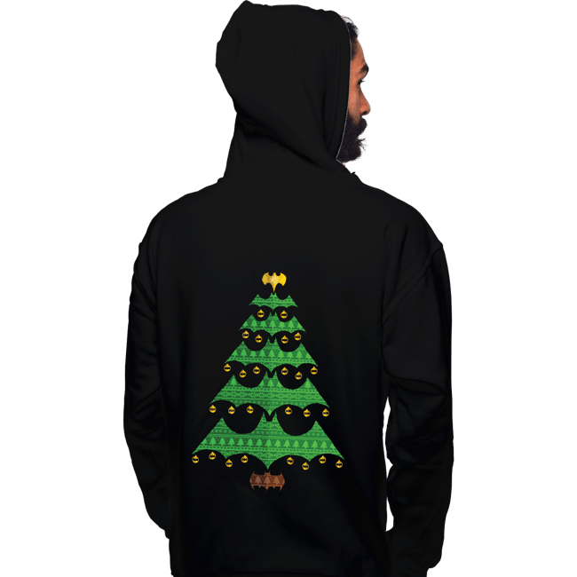 Daily_Deal_Shirts Pullover Hoodies, Unisex / Small / Black Holy Christmas Tree, Batman!