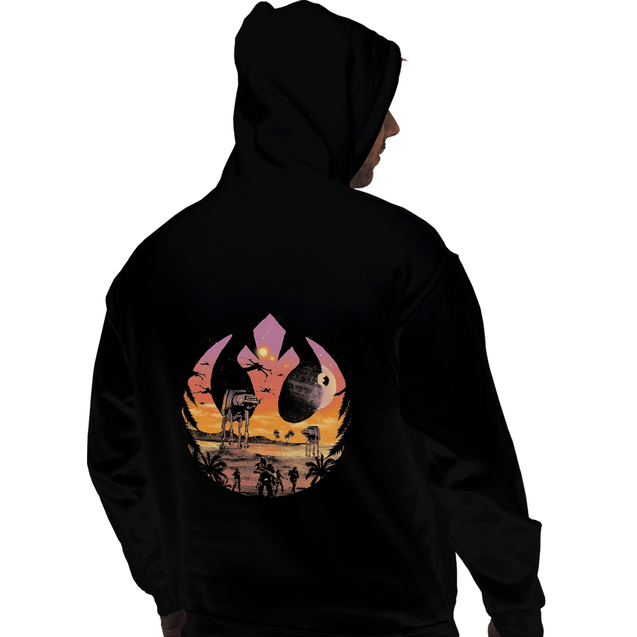 Shirts Pullover Hoodies, Unisex / Small / Black Rebellion Sunset