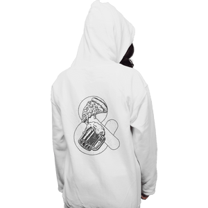 Shirts Pullover Hoodies, Unisex / Small / White Pizza and Beer