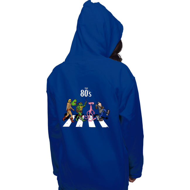 Daily_Deal_Shirts Pullover Hoodies, Unisex / Small / Royal Blue The 80's Road