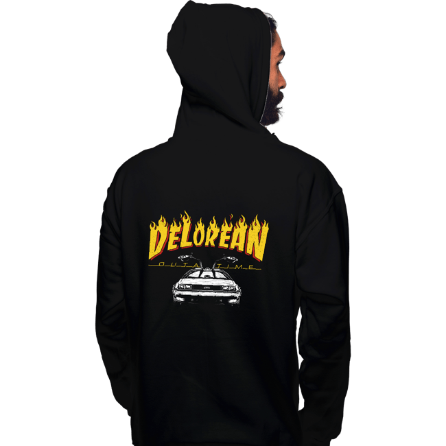 Secret_Shirts Pullover Hoodies, Unisex / Small / Black Delorean Outatime