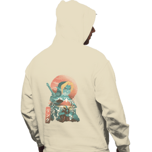 Shirts Zippered Hoodies, Unisex / Small / White Ukiyo Ocarina