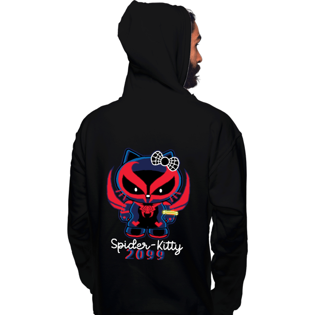 Secret_Shirts Pullover Hoodies, Unisex / Small / Black Spider Kitty 2099