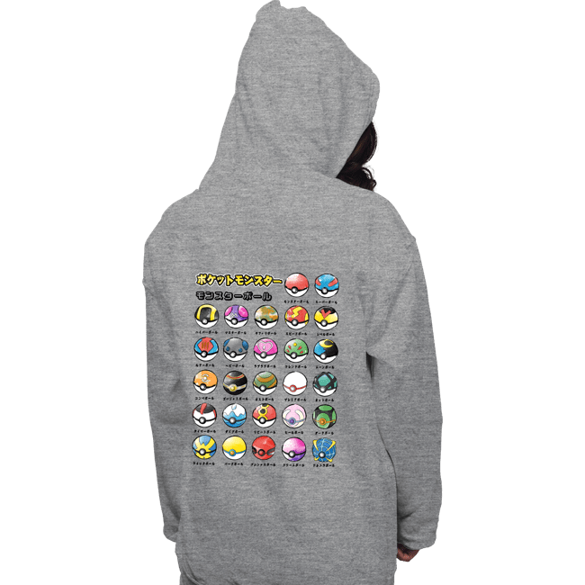 Secret_Shirts Pullover Hoodies, Unisex / Small / Sports Grey Pokeball Types