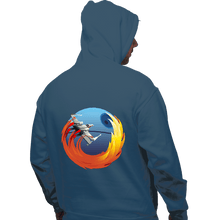 Load image into Gallery viewer, Shirts Pullover Hoodies, Unisex / Small / Indigo Blue Browsing No Moon
