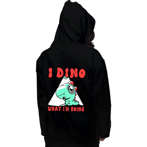 Shirts Pullover Hoodies, Unisex / Small / Black Confused Dino