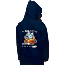 Load image into Gallery viewer, Daily_Deal_Shirts Pullover Hoodies, Unisex / Small / Navy Busy Being Lazy
