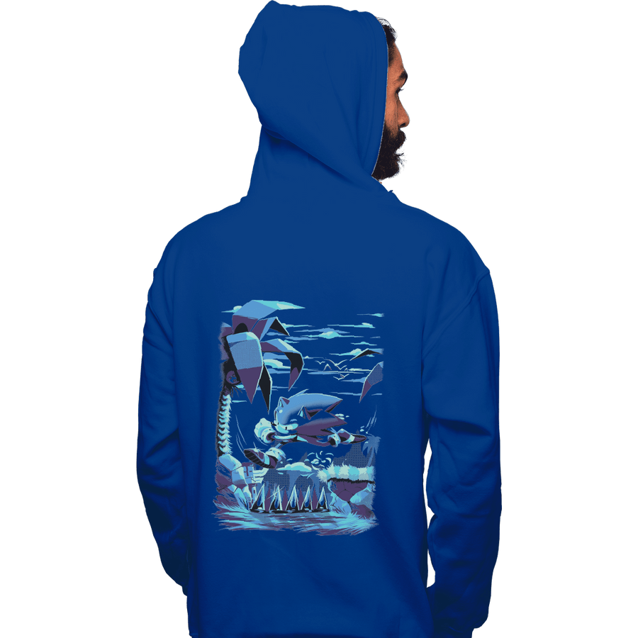 Shirts Pullover Hoodies, Unisex / Small / Royal Blue Green Hill Zone