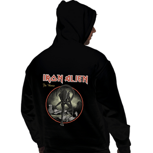Daily_Deal_Shirts Pullover Hoodies, Unisex / Small / Black Iron Alien