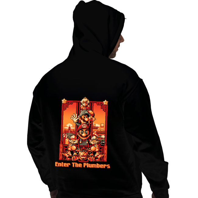 Daily_Deal_Shirts Pullover Hoodies, Unisex / Small / Black Enter The Plumbers