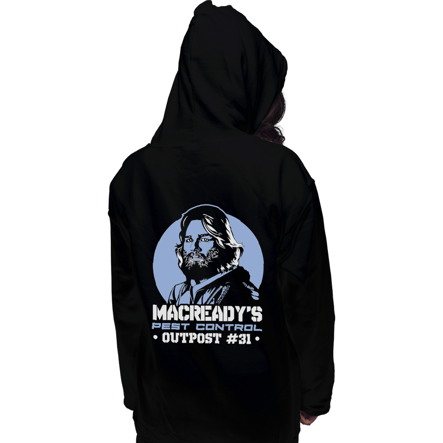 Shirts Zippered Hoodies, Unisex / Small / Black Macready's Pest Control