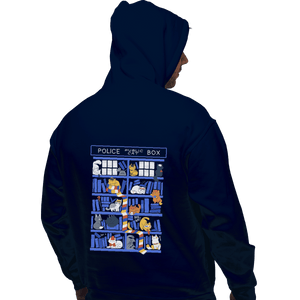 Shirts Zippered Hoodies, Unisex / Small / Navy Library Box Who