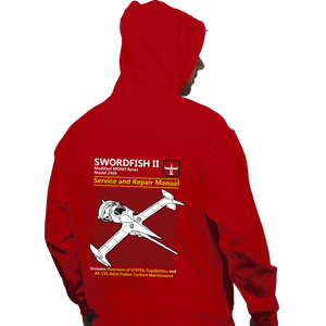Secret_Shirts Pullover Hoodies, Unisex / Small / Red Swordfish Repair