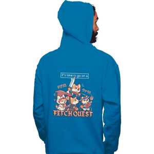 Shirts Zippered Hoodies, Unisex / Small / Royal Blue It's Time To Go On A Fetch Quest