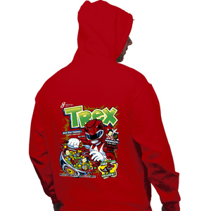 Daily_Deal_Shirts Pullover Hoodies, Unisex / Small / Red T-Rex Cereal