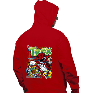 Daily_Deal_Shirts Pullover Hoodies, Unisex / Small / Red T-Rex Cereal