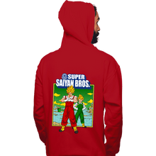 Load image into Gallery viewer, Shirts Pullover Hoodies, Unisex / Small / Red Super Saiyan Bros
