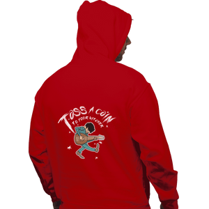 Shirts Zippered Hoodies, Unisex / Small / Red Toss A Coin Pilgrim