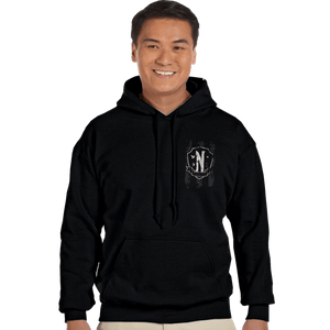 Daily_Deal_Shirts Pullover Hoodies, Unisex / Small / Black Nevermore Pocket Print
