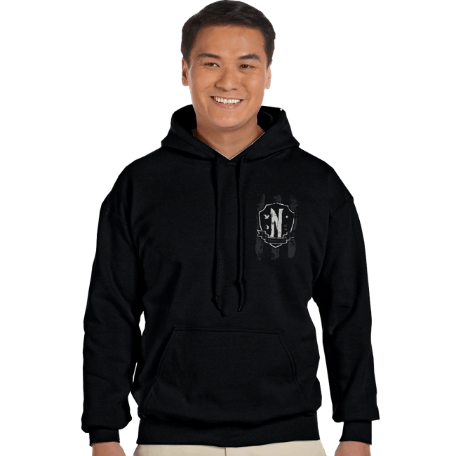 Daily_Deal_Shirts Pullover Hoodies, Unisex / Small / Black Nevermore Pocket Print