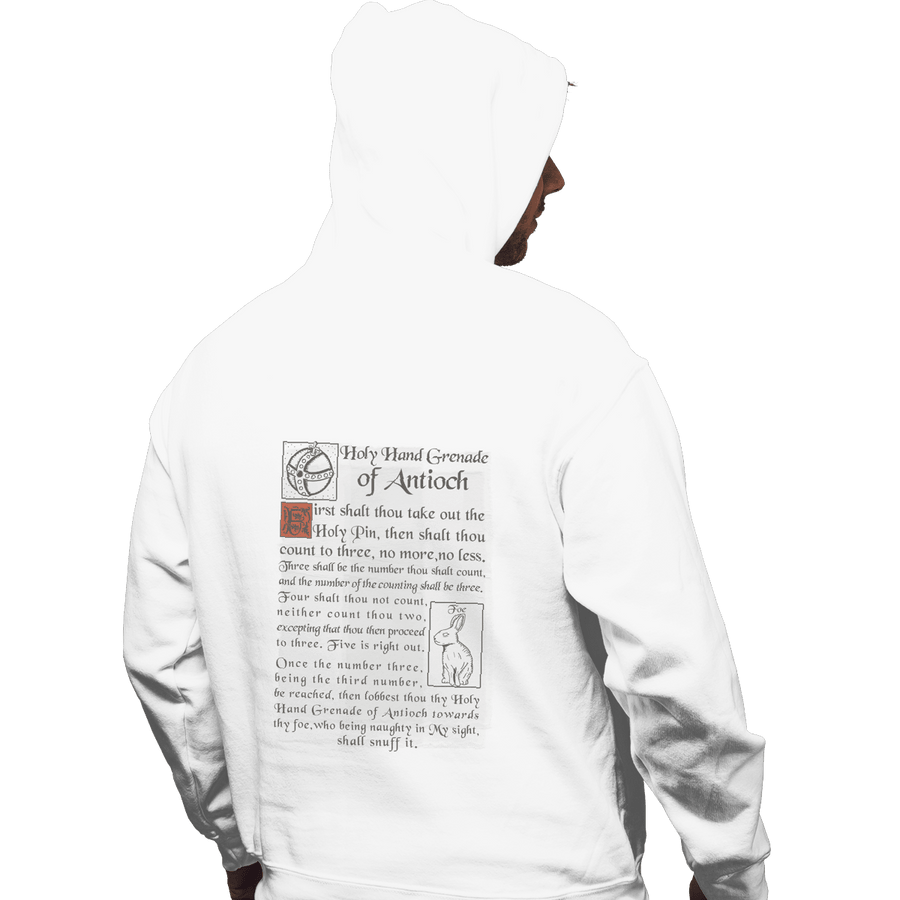 Shirts Zippered Hoodies, Unisex / Small / White Holy Hand Grenade Script