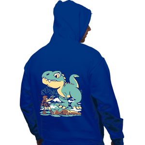 Secret_Shirts Pullover Hoodies, Unisex / Small / Royal Blue T-Rex Surprise