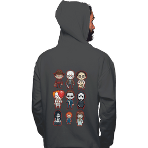 Daily_Deal_Shirts Pullover Hoodies, Unisex / Small / Charcoal Chibi Horror