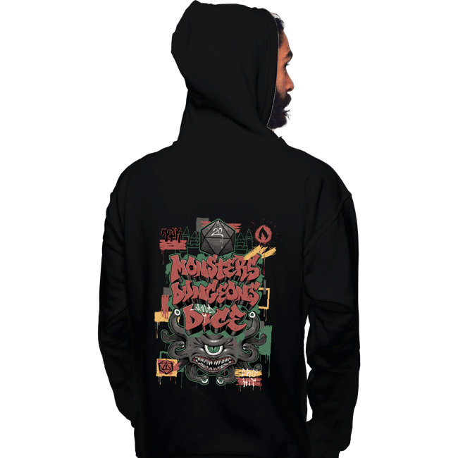 Daily_Deal_Shirts Pullover Hoodies, Unisex / Small / Black Monsters, Dungeons & Dice
