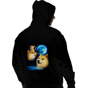 Shirts Pullover Hoodies, Unisex / Small / Black Three Doge Moon