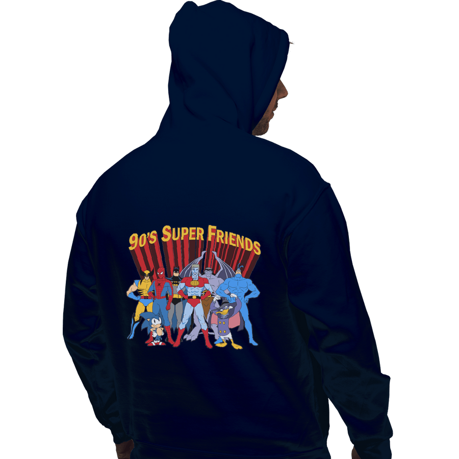 Shirts Zippered Hoodies, Unisex / Small / Navy 90s Super Friends