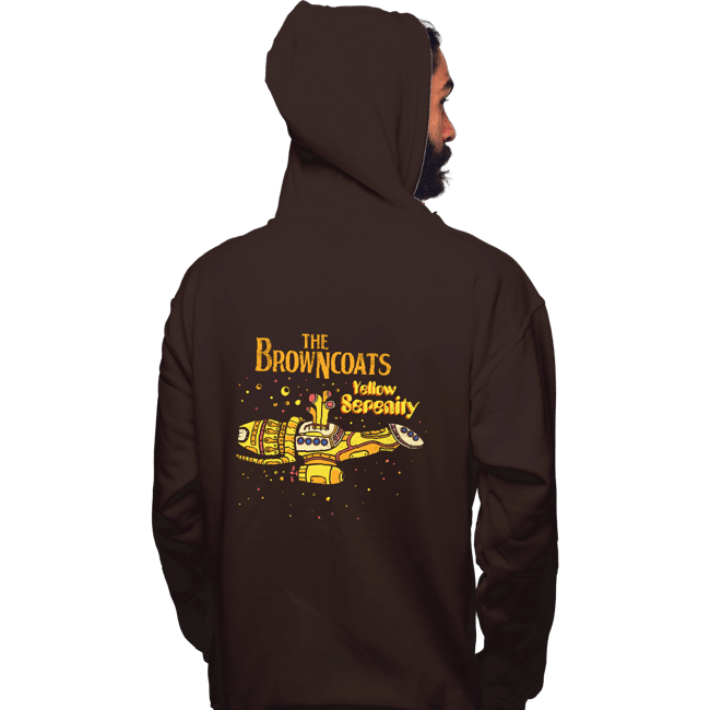 Daily_Deal_Shirts Pullover Hoodies, Unisex / Small / Dark Chocolate Yellow Serenity