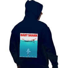 Load image into Gallery viewer, Shirts Pullover Hoodies, Unisex / Small / Navy Baby Shark
