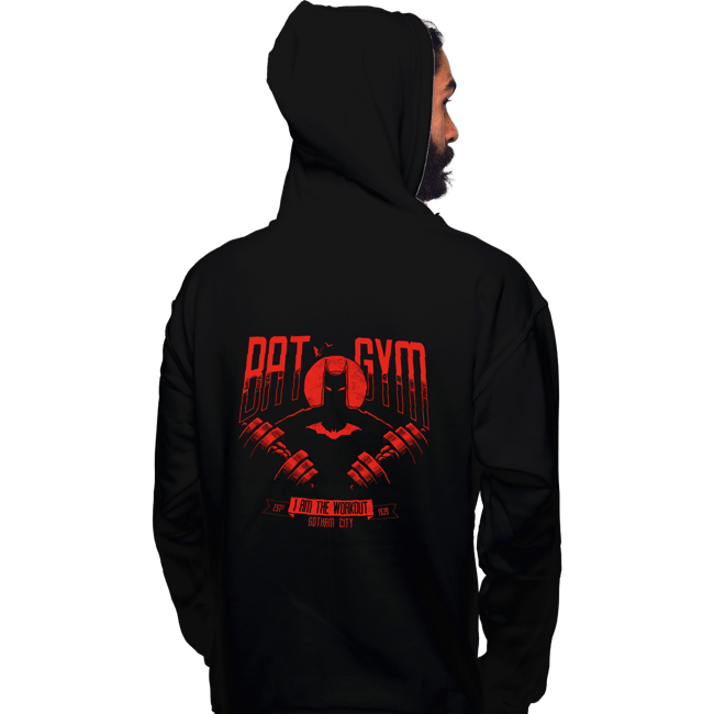 Daily_Deal_Shirts Pullover Hoodies, Unisex / Small / Black Bat Gym