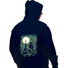 Load image into Gallery viewer, Shirts Pullover Hoodies, Unisex / Small / Navy Starry Paris Cats
