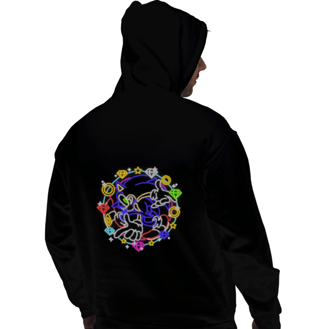 Shirts Pullover Hoodies, Unisex / Small / Black Neon Sonic