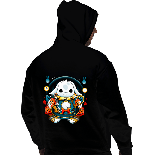 Daily_Deal_Shirts Pullover Hoodies, Unisex / Small / Black White Rabbit Mug